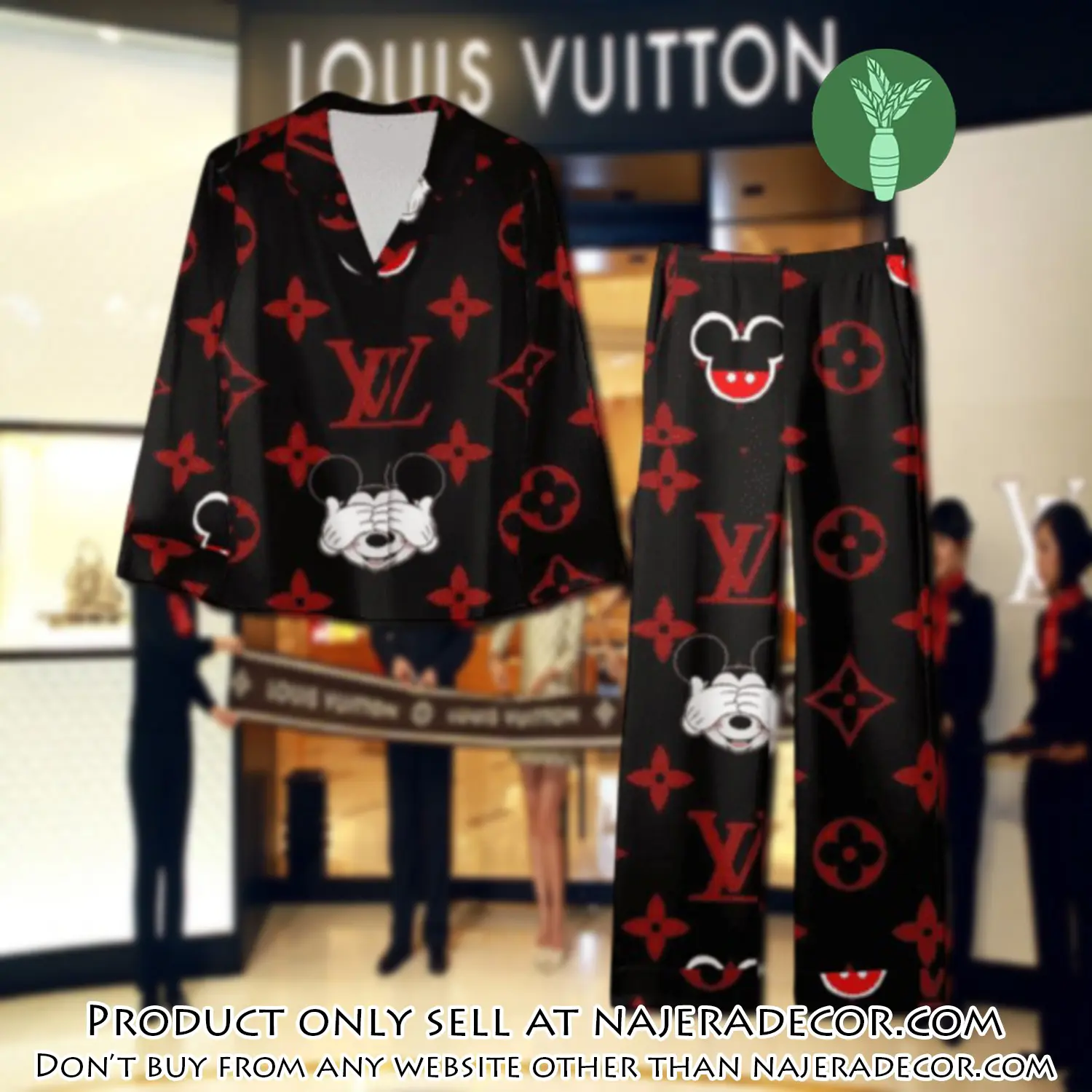 Trending luxury lv satin pajama set pjs1112 njr3802996